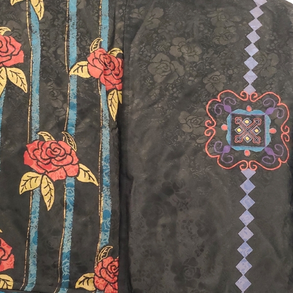 Chico's Design Silk Jacket with Blue and Red - Picture 7 of 7